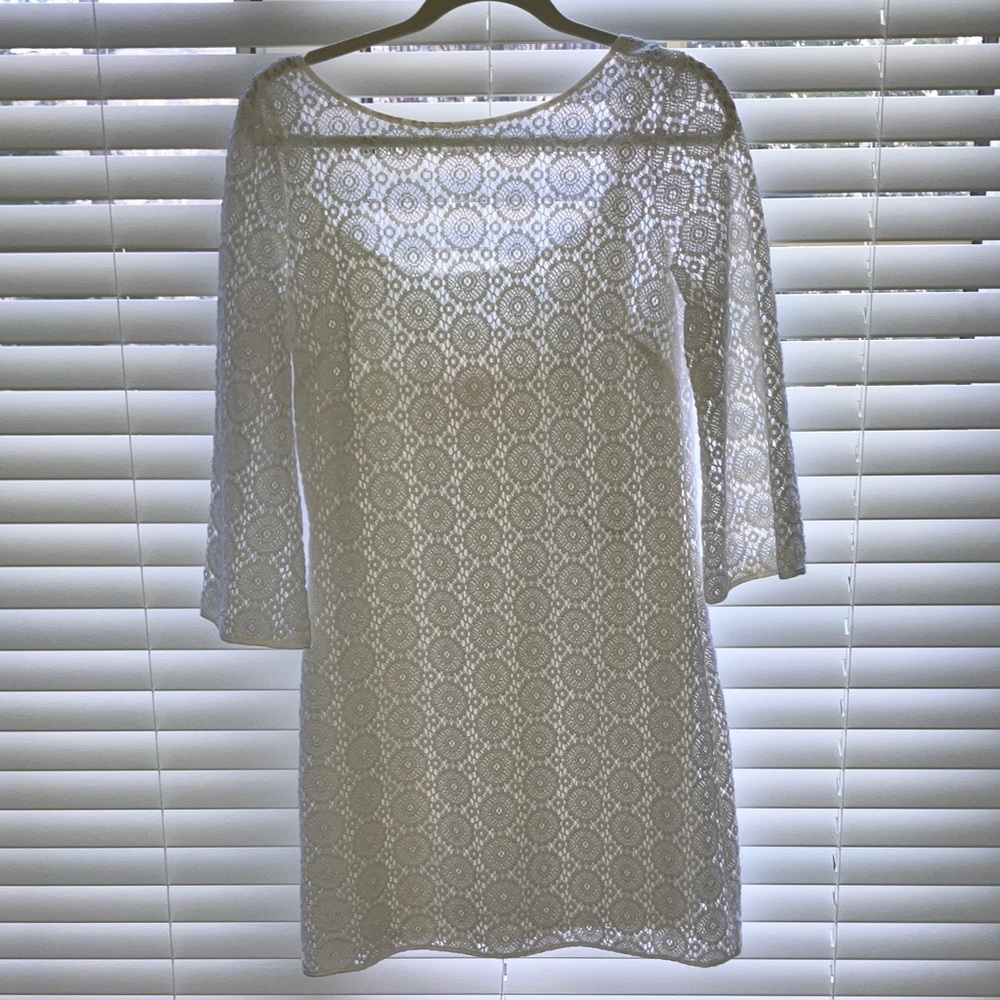 Lilly Pulitzer White Crochet Lace Midi Dress